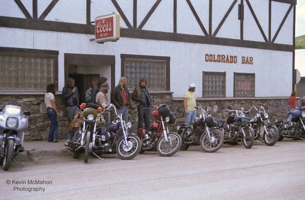 Colorado, Oak Creek, Labor Day 1980, motorcycles, Colorado Bar
