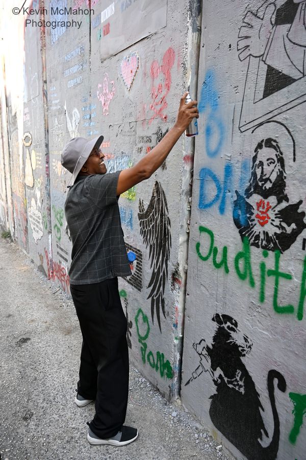 Israel, Bethlehem, Separation Wall, spray paint