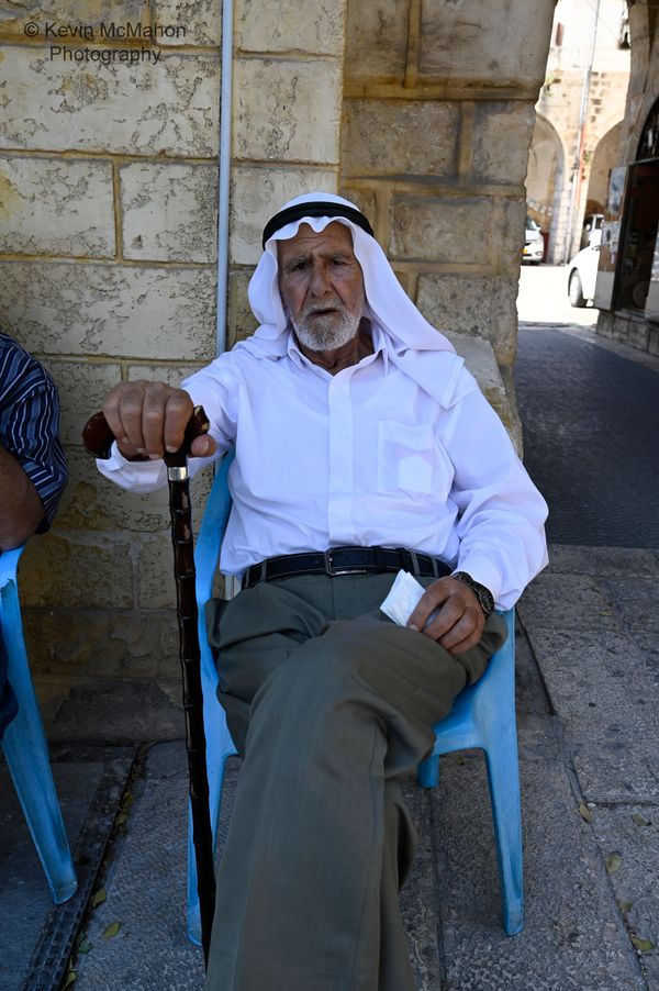 Israel, Nazareth Street Scene, old man