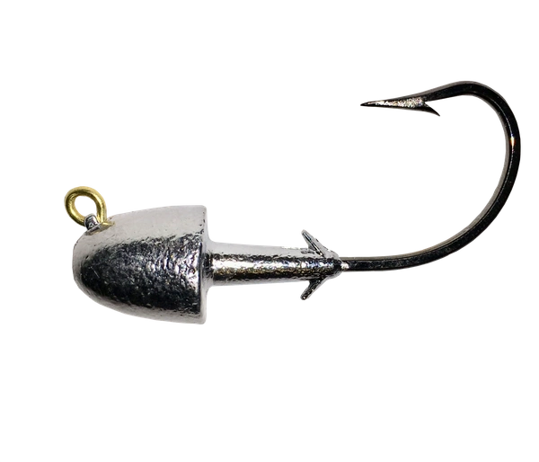 Extra strong bullet style jig head for soft plastics