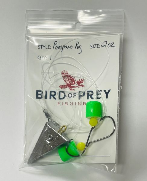  Tides Fishing Co. Pompano Rigs for surf Fishing (2-Hook (3  Pack), Green/Yellow Floats) : Sports & Outdoors