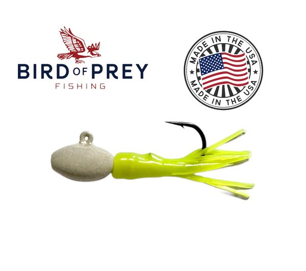 Egg Head Pompano Jig N Tubes : Combination Chartreuse