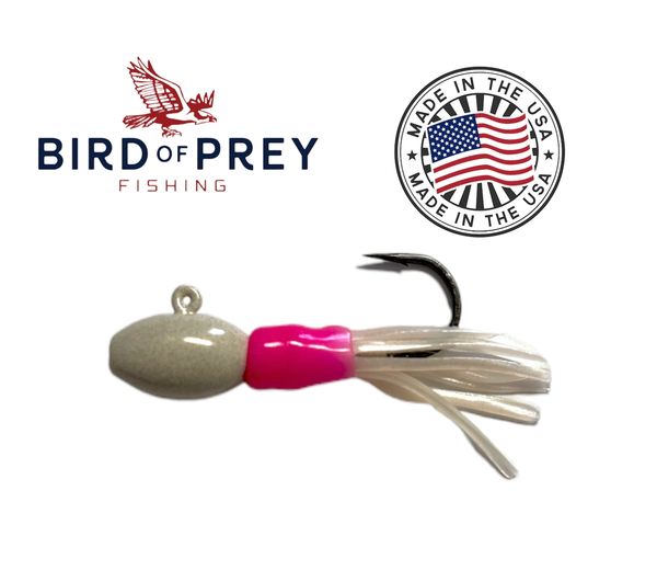 Egg Head Pompano Jig N Tubes : Combination Pink/White