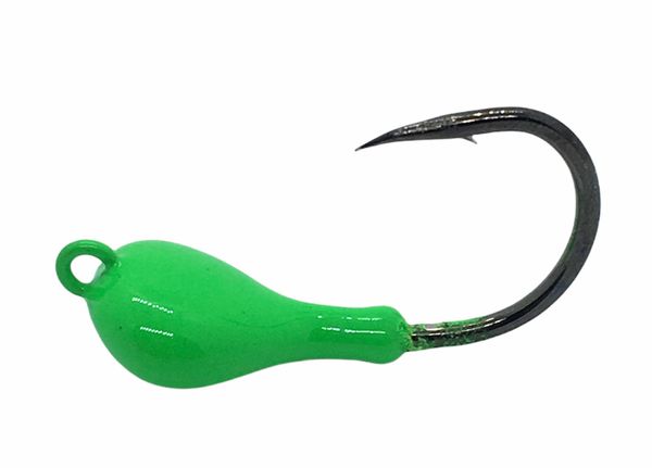Assist Hook Jig: Neon Green  Bird of Prey Fishing Tackle