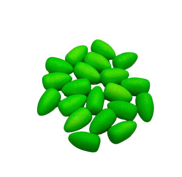 Neon Green Size #2 Bullet Floats (20 pack)