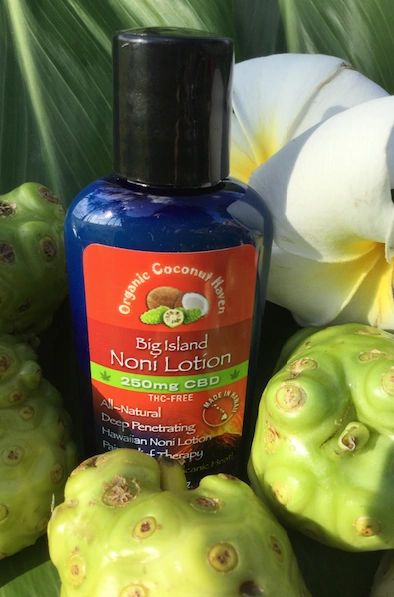 2oz. Big Island Noni Lotion with CBD 250mg THC FREE