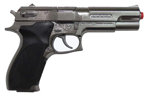 Gonher S&W Style Police 8 Shot Diecast Cap Gun - Silver