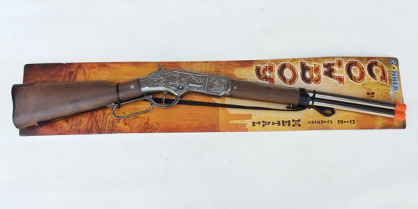 Gonher Cowboy Winchester Style Lever Action Rifle 32" Long - Chrome
