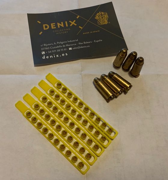 Denix Cartridges for Revolvers 6 pack of Brass Shells for Denix REPLICAS 50025 