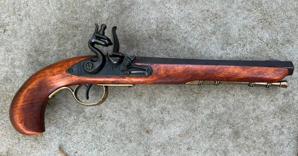 Colonial Kentucky Replica ​Flintlock Pistol Non-Firing
