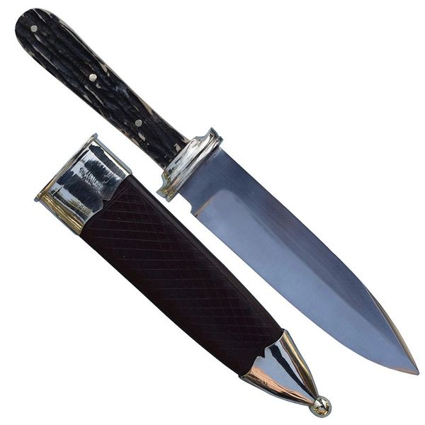 San Francisco Bowie Knife w-Simulated Stag Grips with Scabbard