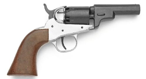 Old West Replica M1849 Nickel Finish Pocket Revolver