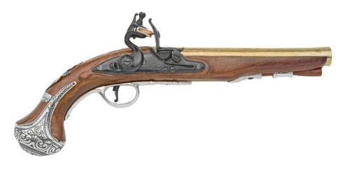 Replica Colonial George Washington Flintlock Pistol Non-Firing Replica