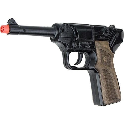 Gonher German Luger Style Pistol 8 Shot Die-Cast Cap Gun - Black Finish SOLD OUT