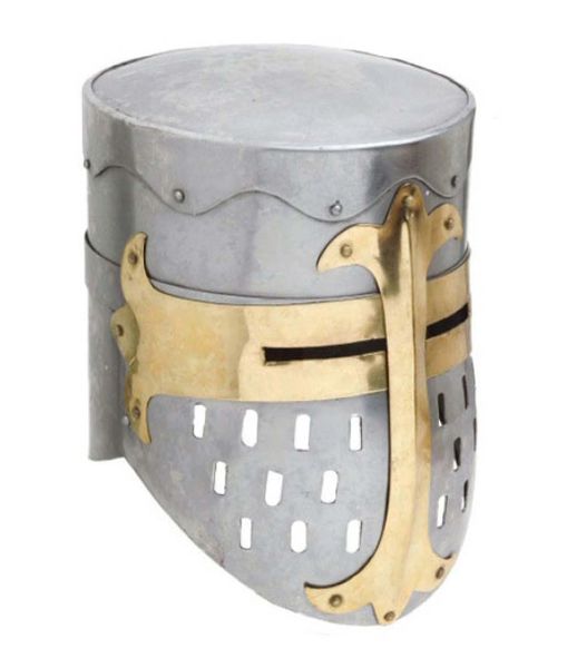 Knights Templar Crusader Helmet with Lining Medieval Armor Replica 18G Steel
