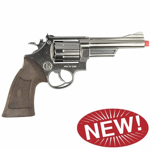 Gonher S&W Model 66 Police Style 12 Shot Cap Revolver - Chrome