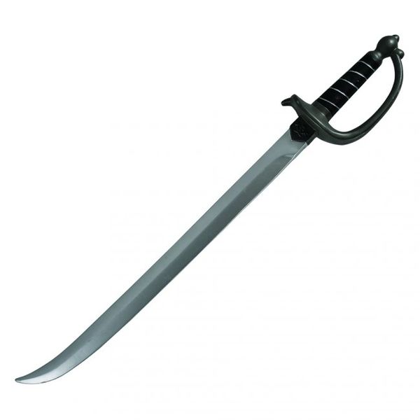 Pirate Cutlass 30" Long Durable Foam Sword with Black & Silver Handle