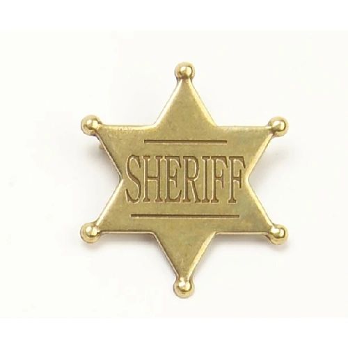 Old West Replica Denix Six Point Ball Tip Star Badge – Antiqued Brass Finish