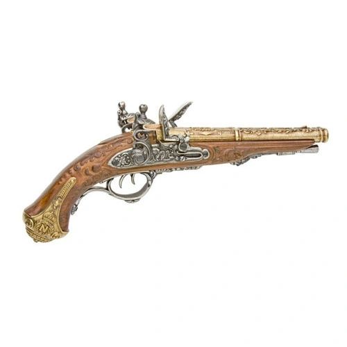 Colonial Napoleonic Double Barrel Flintlock Non-Firing Replica