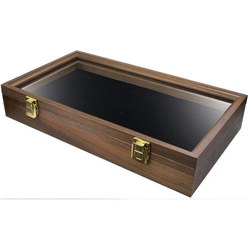 Dark Wood Display Case for Liberator Pistol & Others
