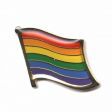 GAY & LESBIAN RAINBOW PRIDE FLAG METAL LAPEL PIN BADGE .. 3/4 X 3/4 INCH .. NEW