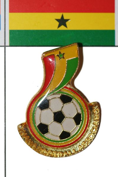 GHANA - FIFA WORLD CUP SOCCER LOGO LAPEL PIN BADGE .. SIZE : 1" X 1 1/2" INCHES .. NEW