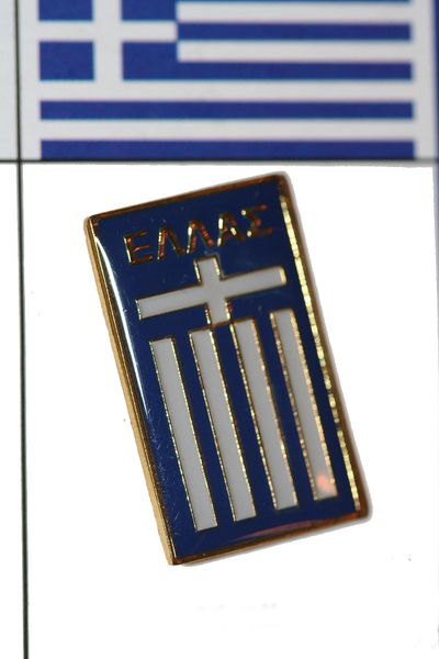 GREECE - FIFA WORLD CUP SOCCER LOGO LAPEL PIN BADGE .. SIZE : 5/8" X 1" INCHES .. NEW