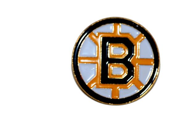 BOSTON BRUINS - NHL LOGO METAL LAPEL PIN BADGE .. SIZE : 1" X 1" INCHES CIRCLE SHAPE .. NEW