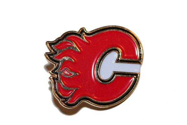 CALGARY FLAMES WINGS NHL LOGO METAL LAPEL PIN BADGE .. NEW