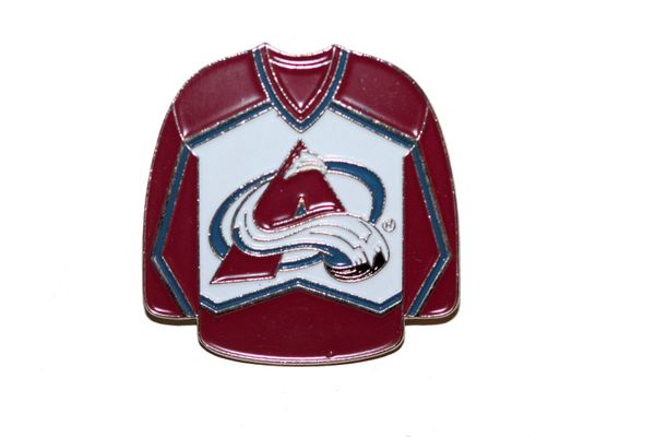 COLORADO AVALANCHE RED JERSEY NHL LOGO METAL LAPEL PIN BADGE .. NEW