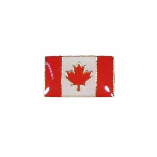 CANADA SMALL SQUARE COUNTRY FLAG WITH WORD LAPEL PIN BADGE .. NEW AND IN A PACKAGE