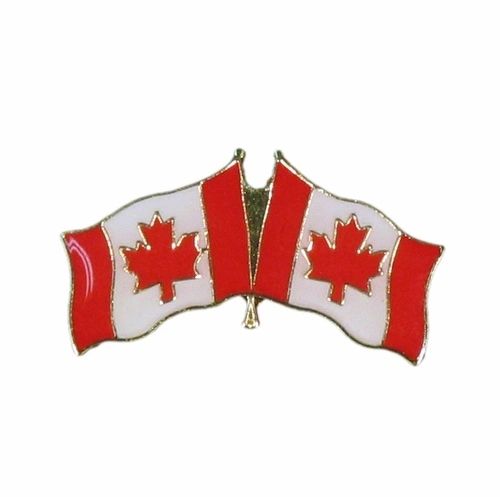 DOUBLE WAVY CANADA COUNTRY FLAG LAPEL PIN BADGE .. NEW AND IN A PACKAGE