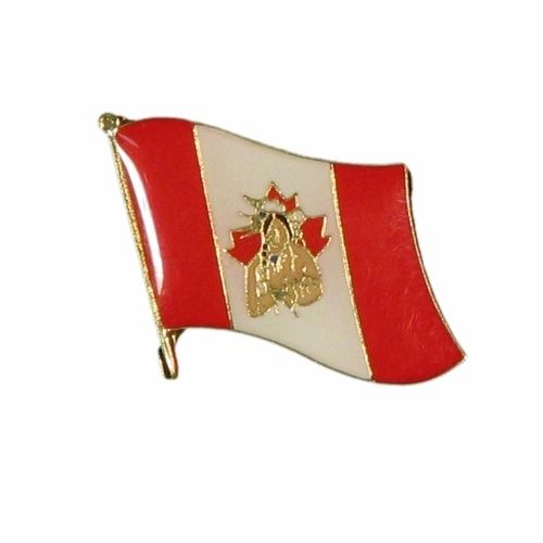 NATIVE IN CANADA COUNTRY FLAG LAPEL PIN BADGE .. NEW AND IN A PACKAGE