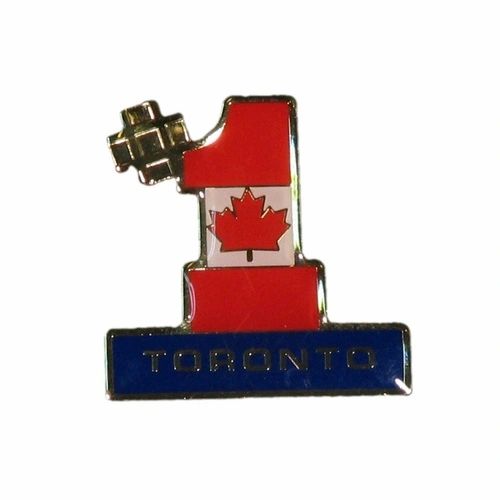 TORONTO #1 CANADA COUNTRY FLAG METAL LAPEL PIN BADGE .. NEW AND IN A PACKAGE