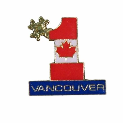VANCOUVER #1 CANADA COUNTRY FLAG METAL LAPEL PIN BADGE .. NEW AND IN A PACKAGE