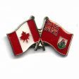 CANADA & BERMUDA FRIENDSHIP COUNTRY FLAG LAPEL PIN BADGE .. NEW AND IN A PACKAGE