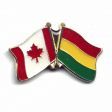 CANADA & BOLIVIA FRIENDSHIP COUNTRY FLAG LAPEL PIN BADGE .. NEW AND IN A PACKAGE