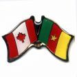 CANADA & CAMEROON FRIENDSHIP COUNTRY FLAG LAPEL PIN BADGE .. NEW AND IN A PACKAGE