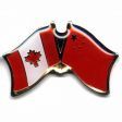 CANADA & CHINA FRIENDSHIP COUNTRY FLAG LAPEL PIN BADGE .. NEW AND IN A PACKAGE