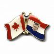 CANADA & CROATIA FRIENDSHIP COUNTRY FLAG LAPEL PIN BADGE .. NEW AND IN A PACKAGE
