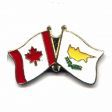CANADA & CYPRUS FRIENDSHIP COUNTRY FLAG LAPEL PIN BADGE .. NEW AND IN A PACKAGE