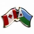 CANADA & DJIBOUTI FRIENDSHIP COUNTRY FLAG LAPEL PIN BADGE .. NEW AND IN A PACKAGE