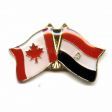 CANADA & EGYPT FRIENDSHIP COUNTRY FLAG LAPEL PIN BADGE .. NEW AND IN A PACKAGE