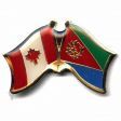 CANADA & ERITREA FRIENDSHIP COUNTRY FLAG LAPEL PIN BADGE .. NEW AND IN A PACKAGE