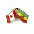 CANADA & ETHIOPIA LION OF JUDAH FRIENDSHIP COUNTRY FLAG LAPEL PIN BADGE .. NEW AND IN A PACKAGE