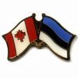 CANADA & ESTONIA FRIENDSHIP COUNTRY FLAG LAPEL PIN BADGE .. NEW AND IN A PACKAGE
