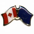 CANADA & EUROPEAN UNION FRIENDSHIP COUNTRY FLAG LAPEL PIN BADGE .. NEW AND IN A PACKAGE