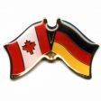 CANADA & GERMANY FRIENDSHIP COUNTRY FLAG LAPEL PIN BADGE .. NEW AND IN A PACKAGE