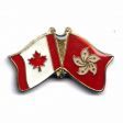 CANADA & HONG KONG FRIENDSHIP COUNTRY FLAG LAPEL PIN BADGE .. NEW AND IN A PACKAGE