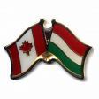 CANADA & HUNGARY FRIENDSHIP COUNTRY FLAG LAPEL PIN BADGE .. NEW AND IN A PACKAGE